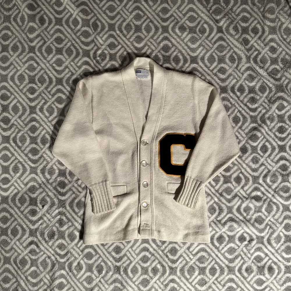 Vintage 70s Letterman Cardigan - image 1