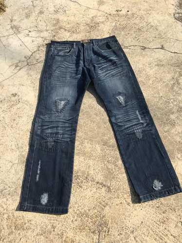 Distressed denim indigo japanese - Gem