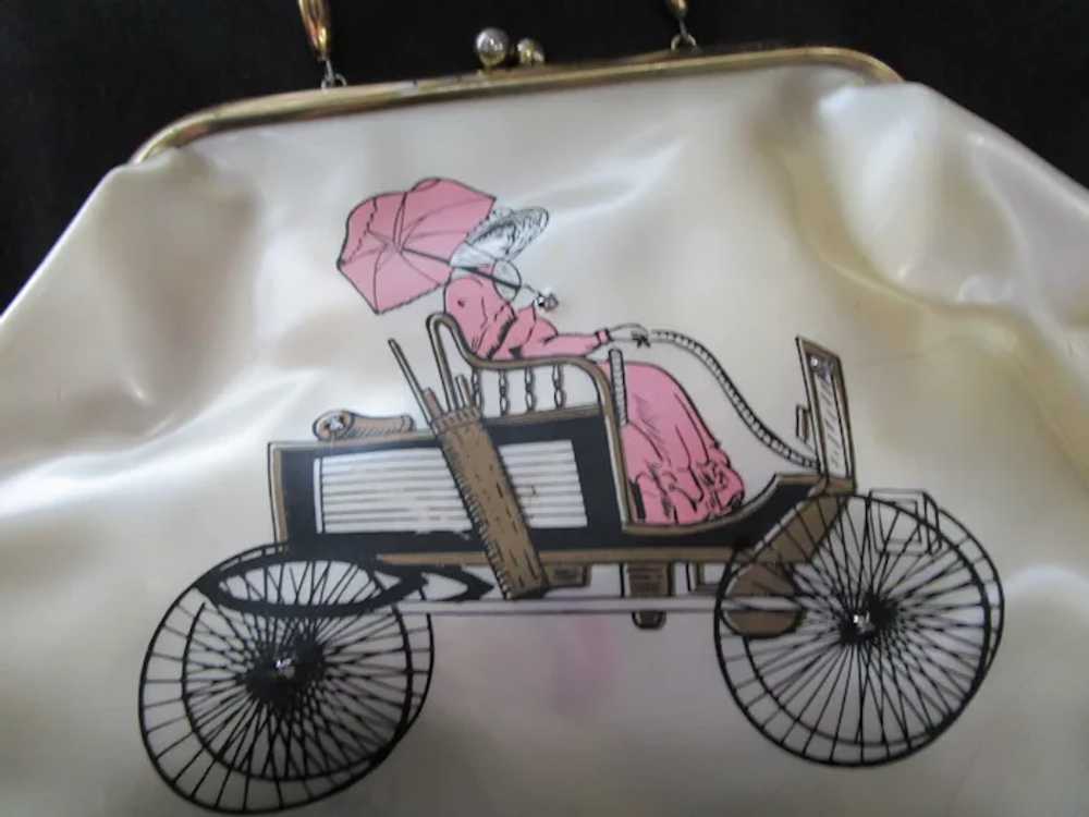 Vintage Plastic Ladies Purse handbag rhinestones … - image 2