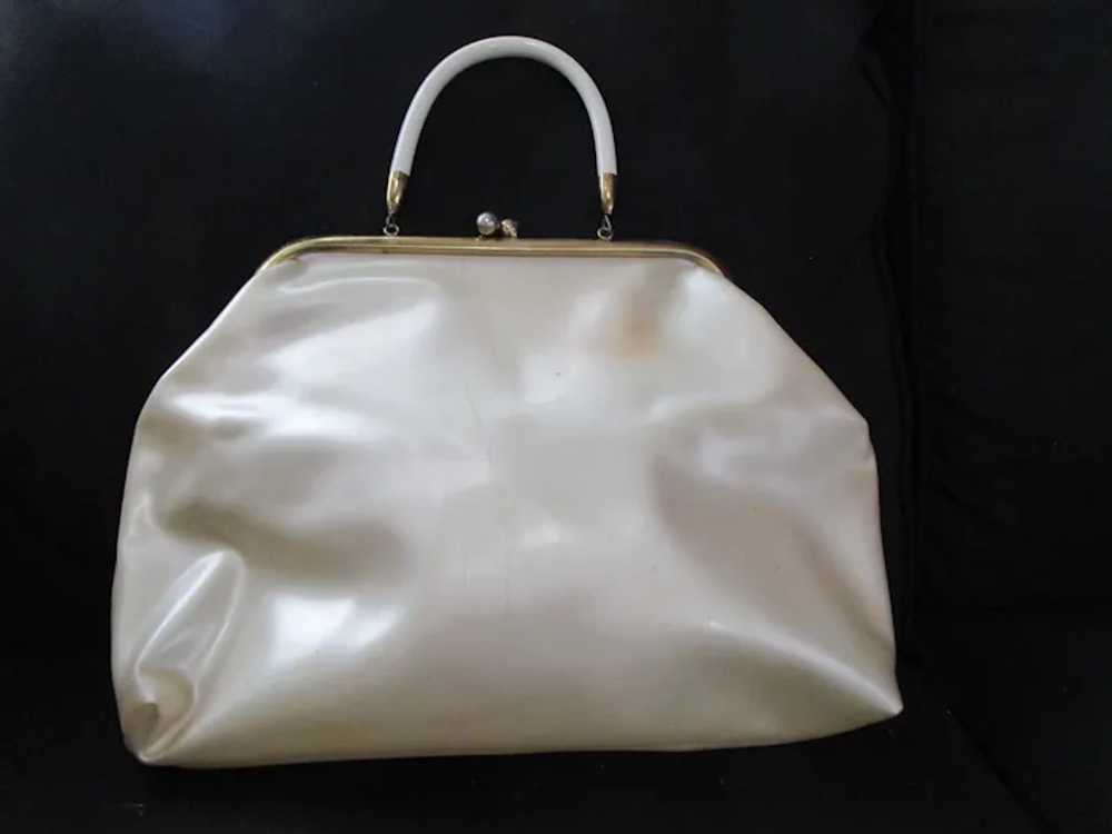 Vintage Plastic Ladies Purse handbag rhinestones … - image 4