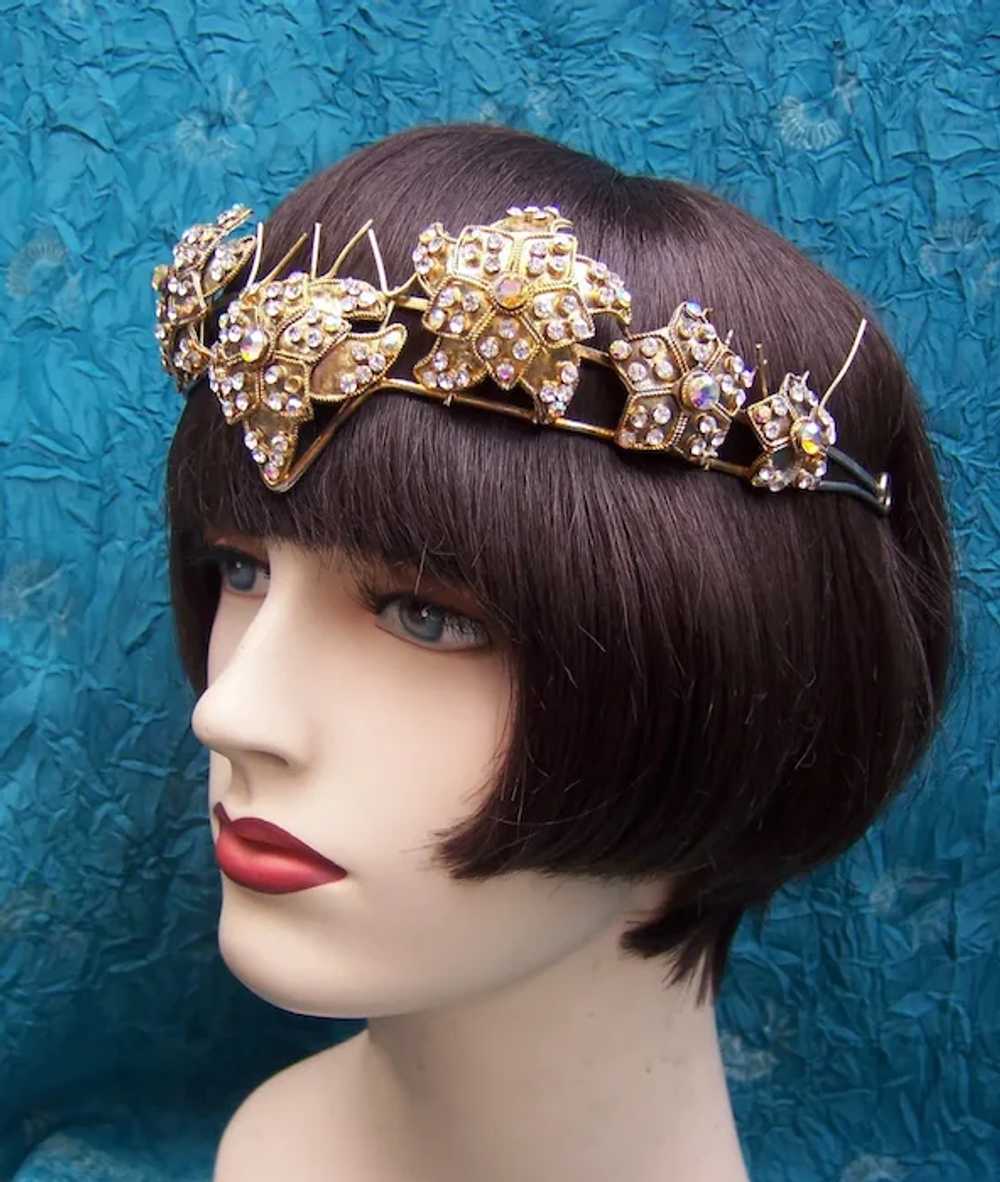 Rhinestone tiara hair accessory bridal wedding co… - image 6