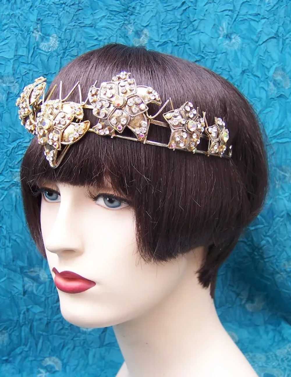 Rhinestone tiara hair accessory bridal wedding co… - image 7
