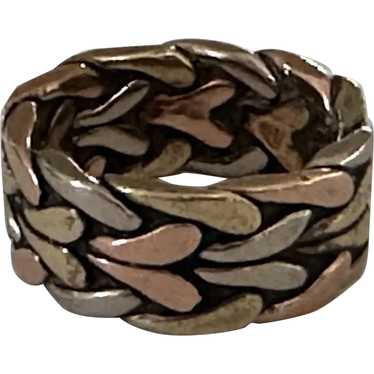 Heavy 14k TriColored Woven Band