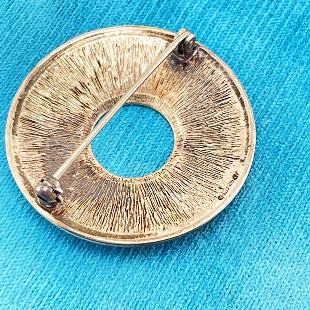 Sheila Fleet Modern Enamel Brooch Pin in Sterling… - image 7