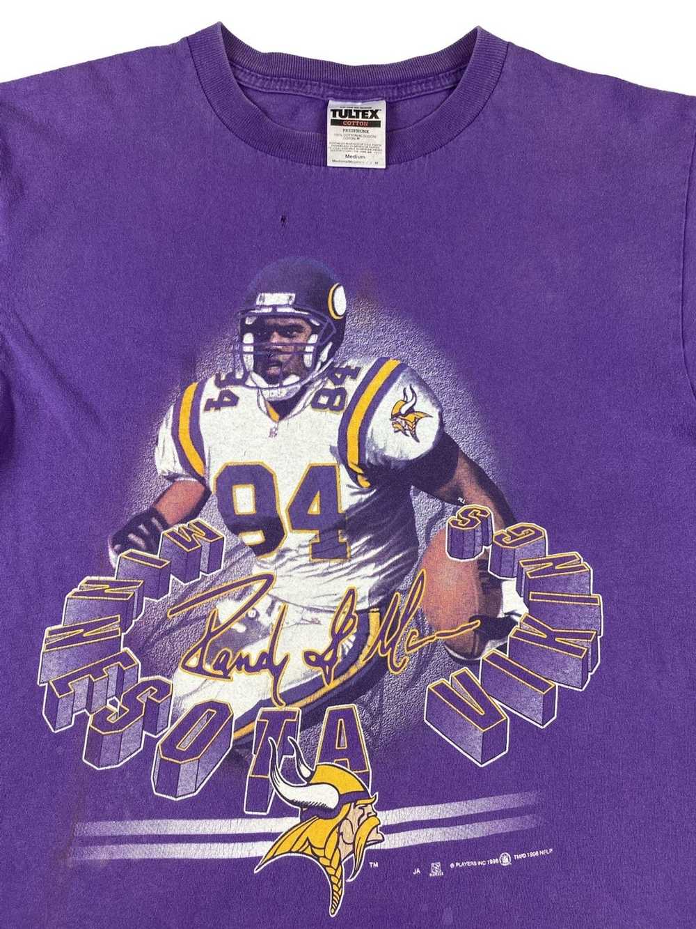 Minnesota Vikings 1998 Hanes NFL T-Shirt - Medium Purple Cotton