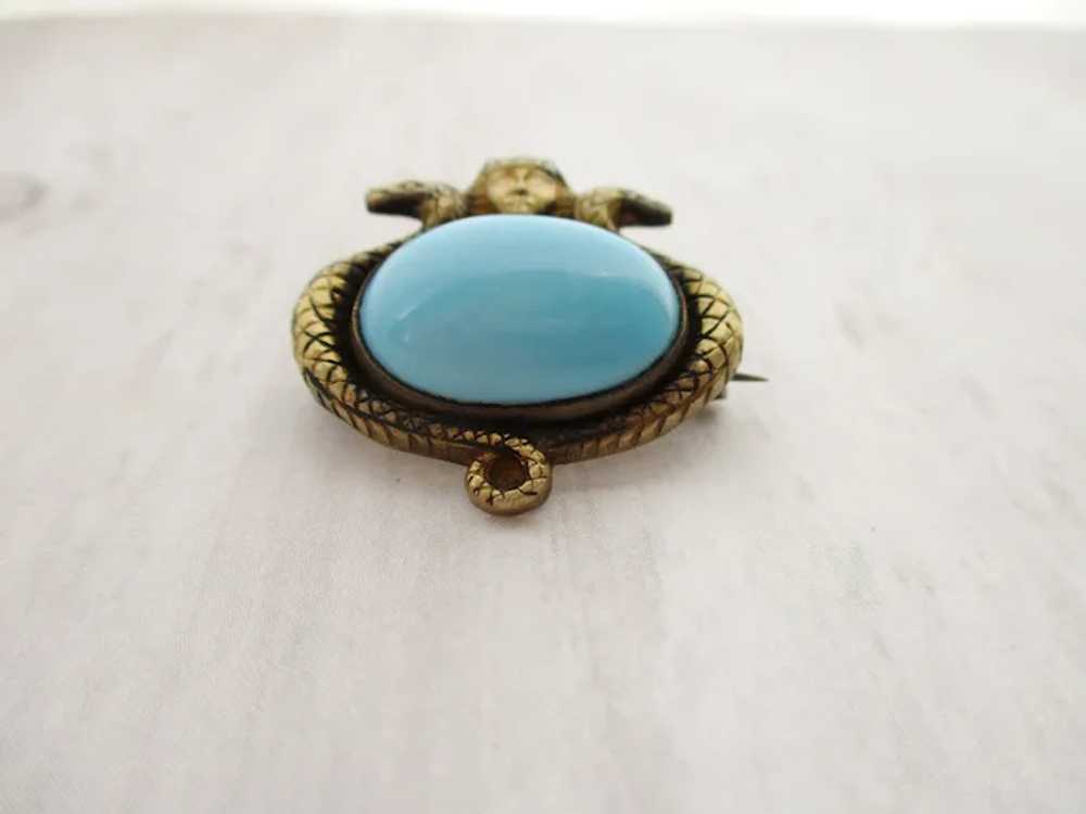 Antique Small Art Deco Serpent Snake Pharaoh Egyp… - image 3