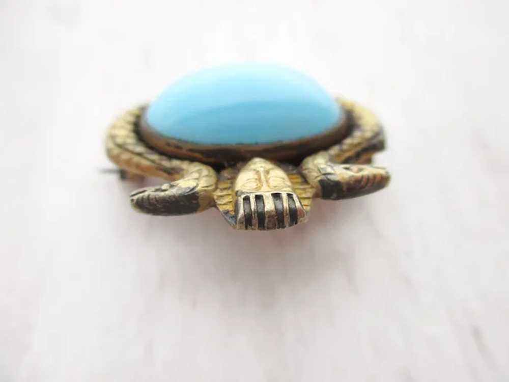 Antique Small Art Deco Serpent Snake Pharaoh Egyp… - image 7