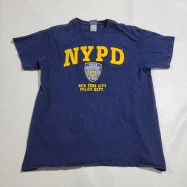 00s NYPD police ヴィンテージ 古着 ロゴ ロンT 袖プリント-