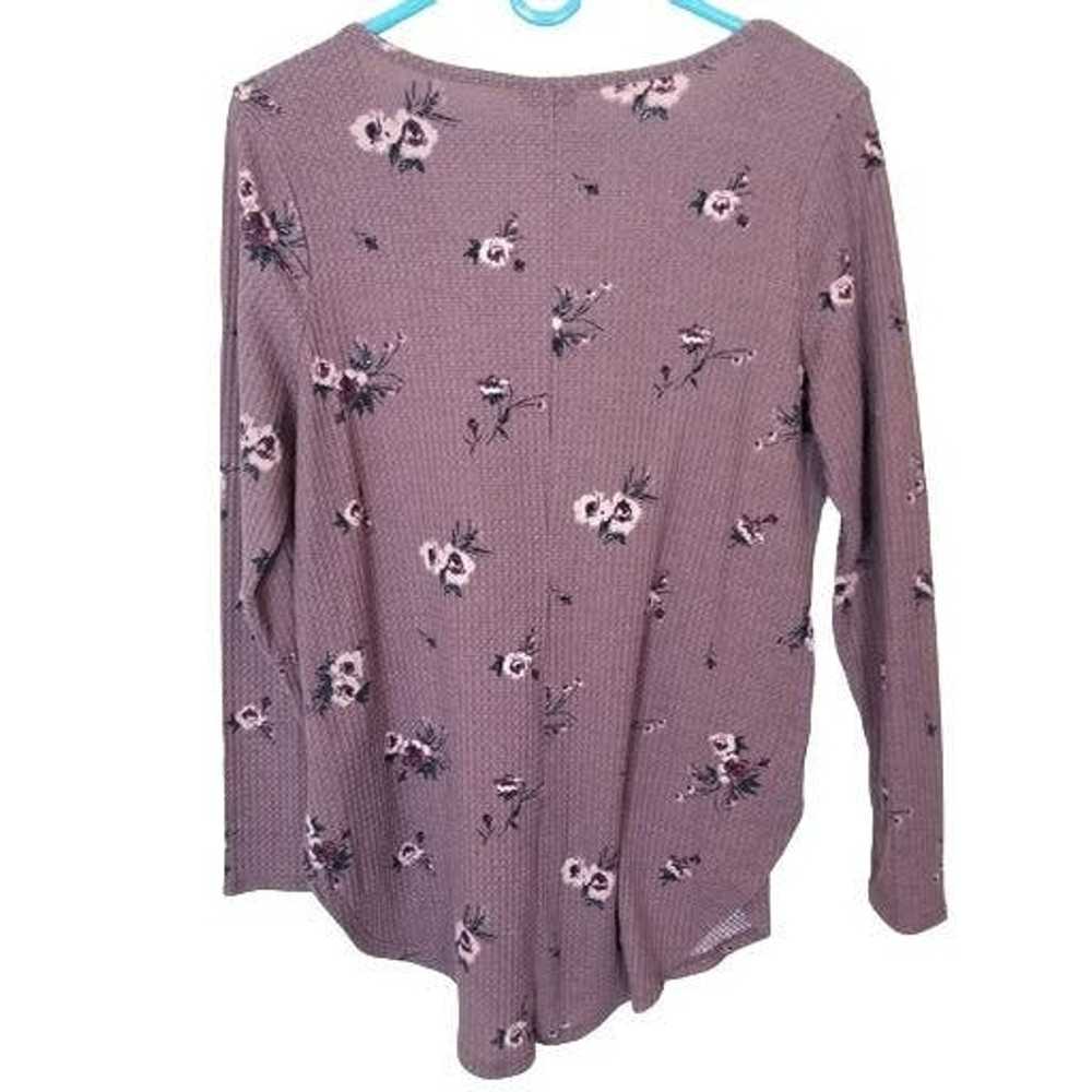 Other Torrid 0X Floral Waffle Knit Long Sleeve Te… - image 9