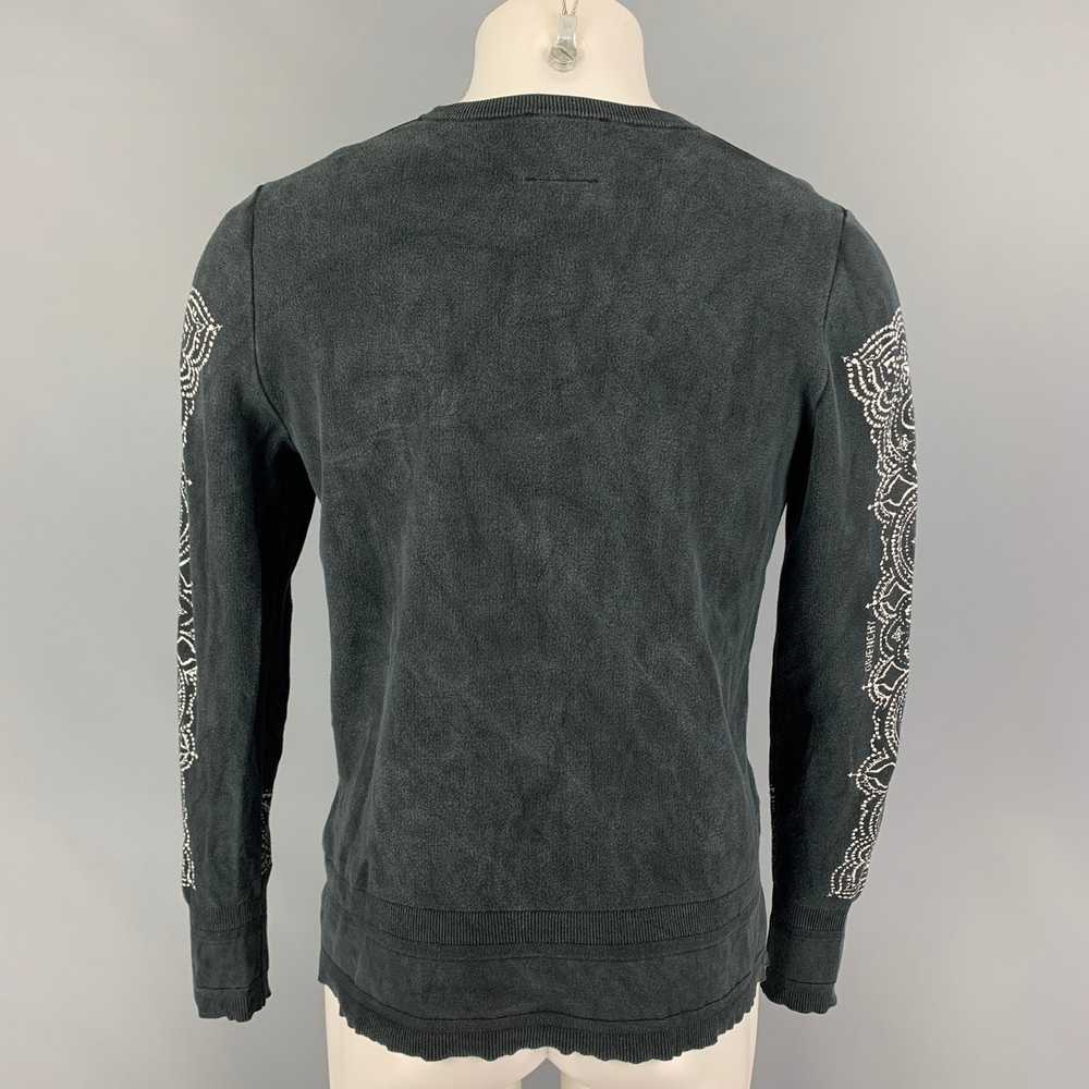 Givenchy Black White Paisley Silk Distressed Pull… - image 3