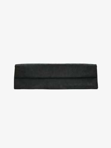 Rick Owens Black Elongated Leather Clutch