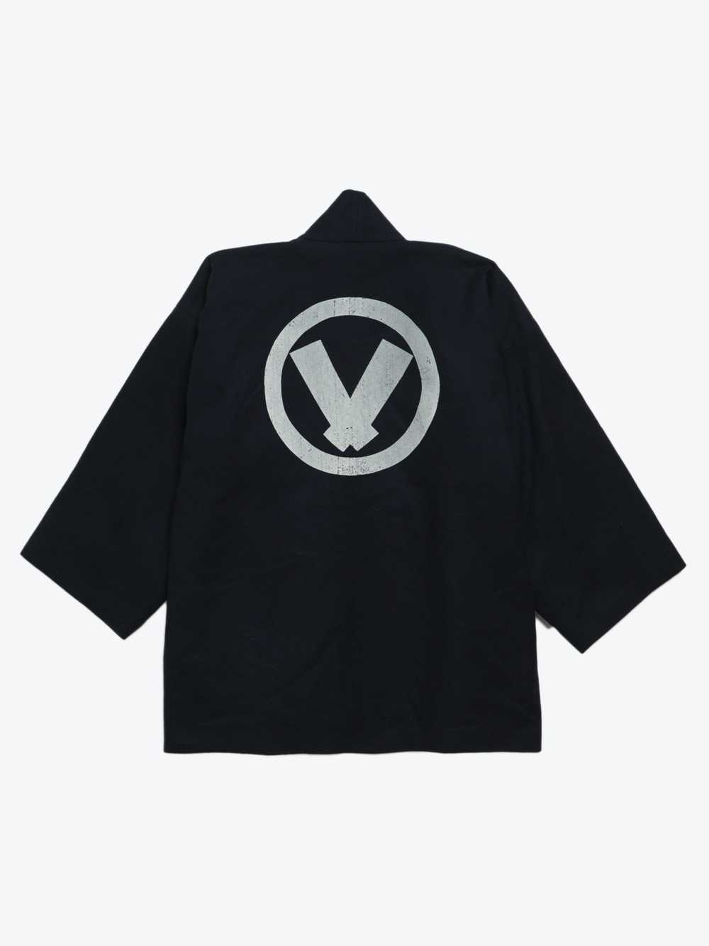 Visvim Navy Back Logo Printed Wool and Linen Kimo… - image 2
