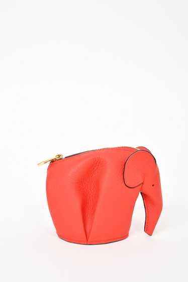 Loewe Red Leather Elephant Coin Purse - image 1