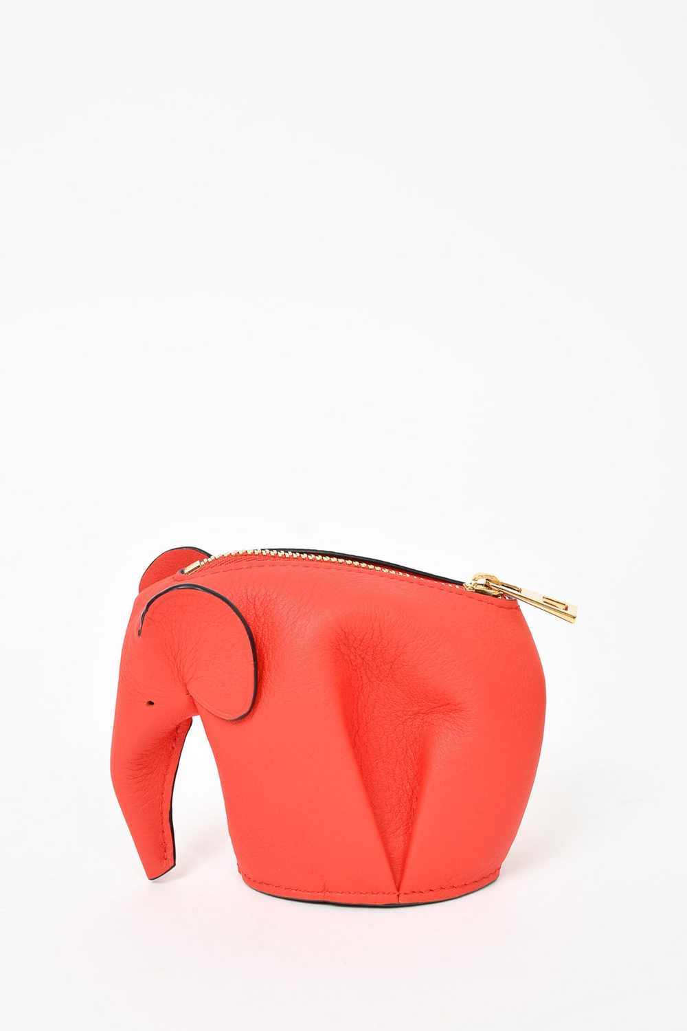 Loewe Red Leather Elephant Coin Purse - image 2
