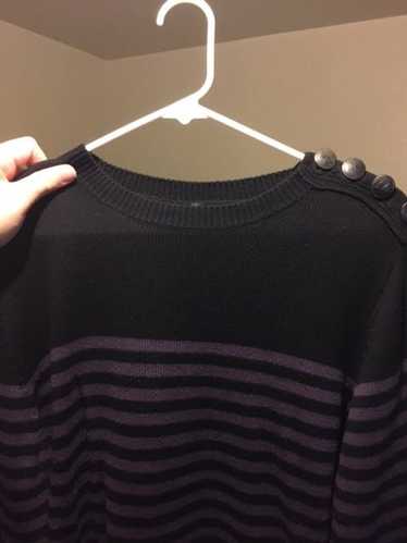 Black Scale Breton Sweater