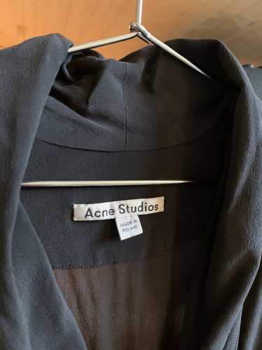 Acne Studios Acne Studios Silk Blacked Ribbed Blou