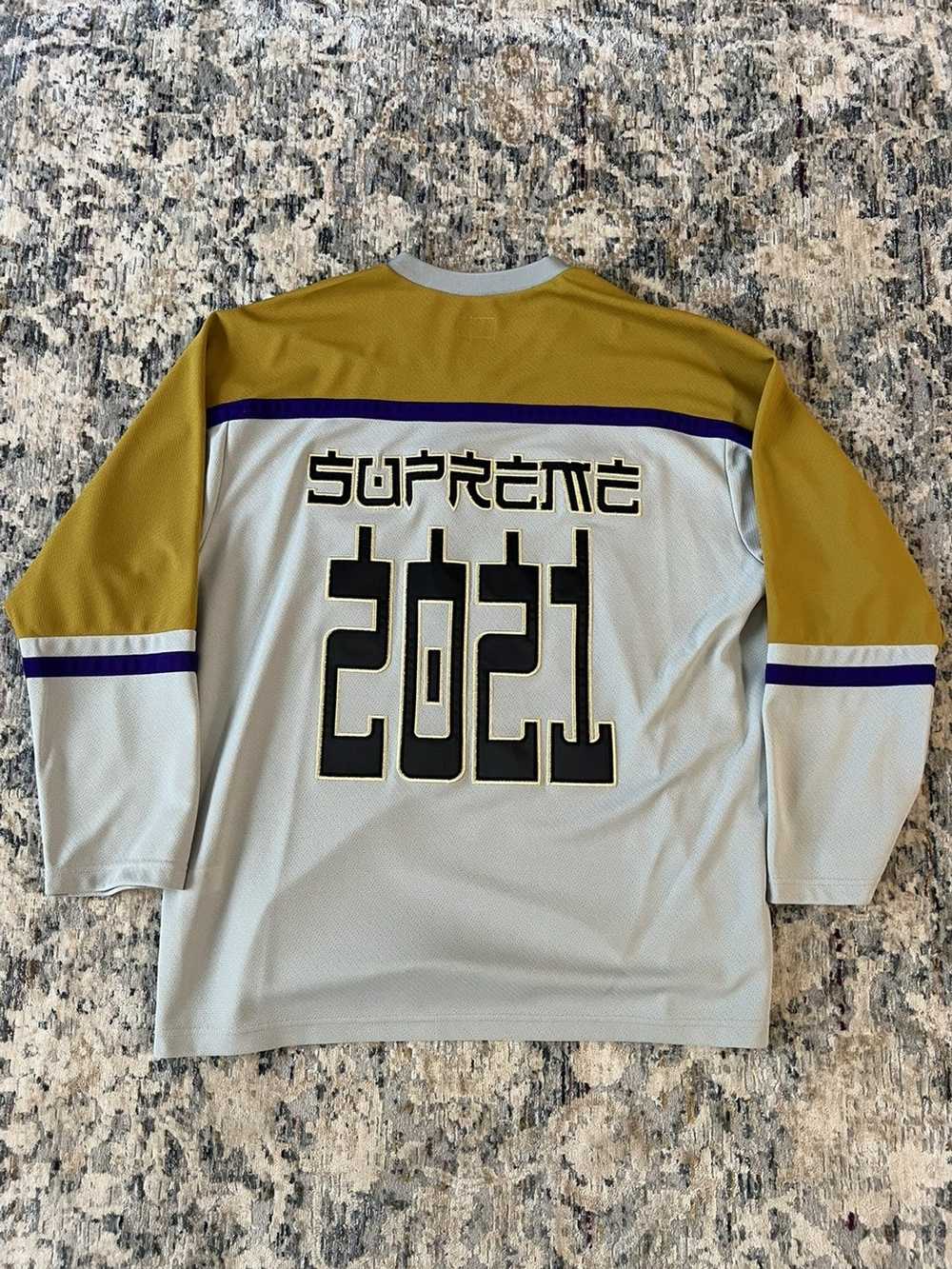 Supreme Supreme Grey Demon Hockey Jersey Sz XL - image 5