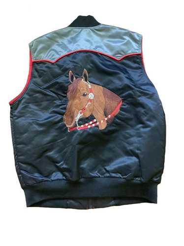 Unlisted Vintage Equestrian Embroidered Vest Size 