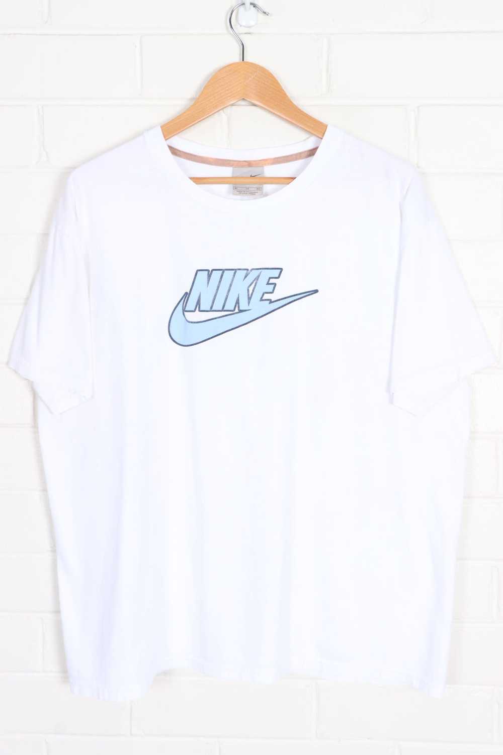 NIKE Blue Centre Swoosh Logo T-Shirt (XL) - image 1