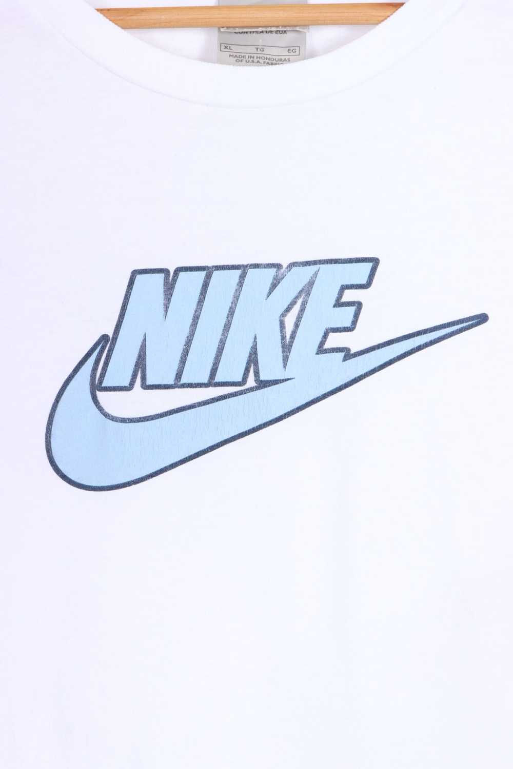 NIKE Blue Centre Swoosh Logo T-Shirt (XL) - image 2