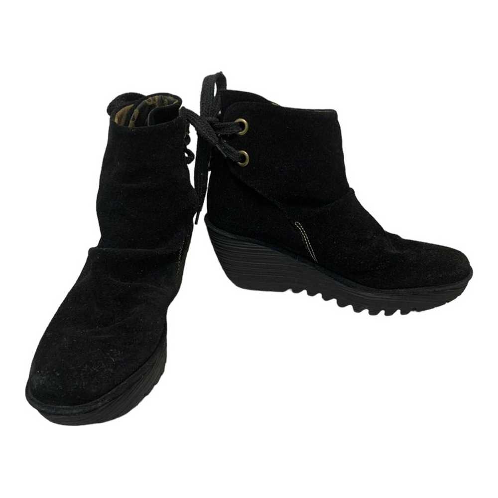 Fly London Fly London Yama Black Suede Wedge Boot - image 4