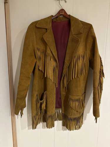 Vintage 60s suede fringe jacket - image 1