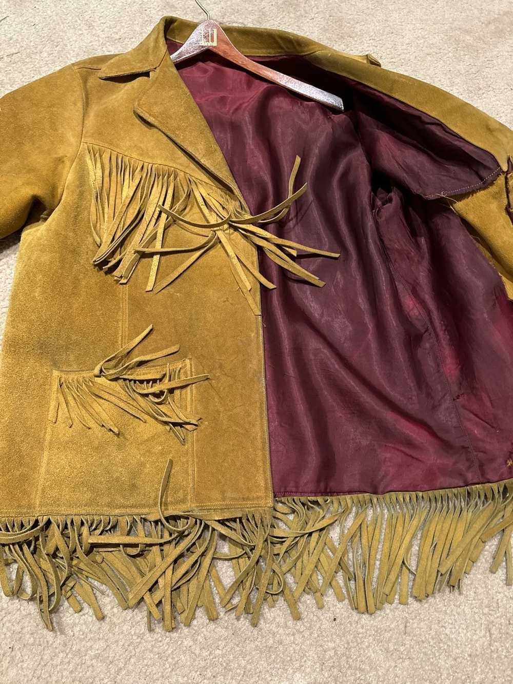 Vintage 60s suede fringe jacket - image 5
