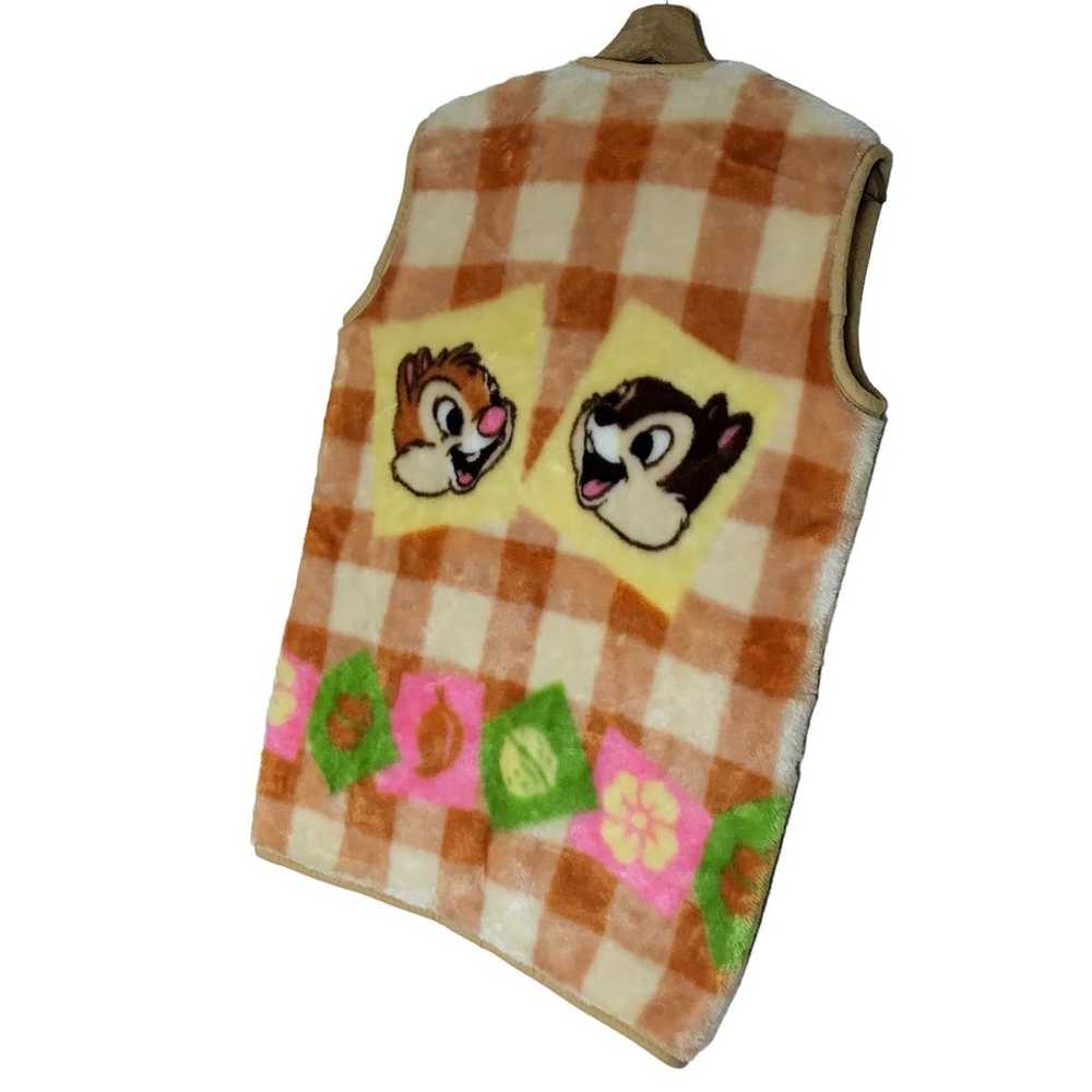 Disney Vintage Y2K Chip n Dale Zip Up Fleece Vest - image 10