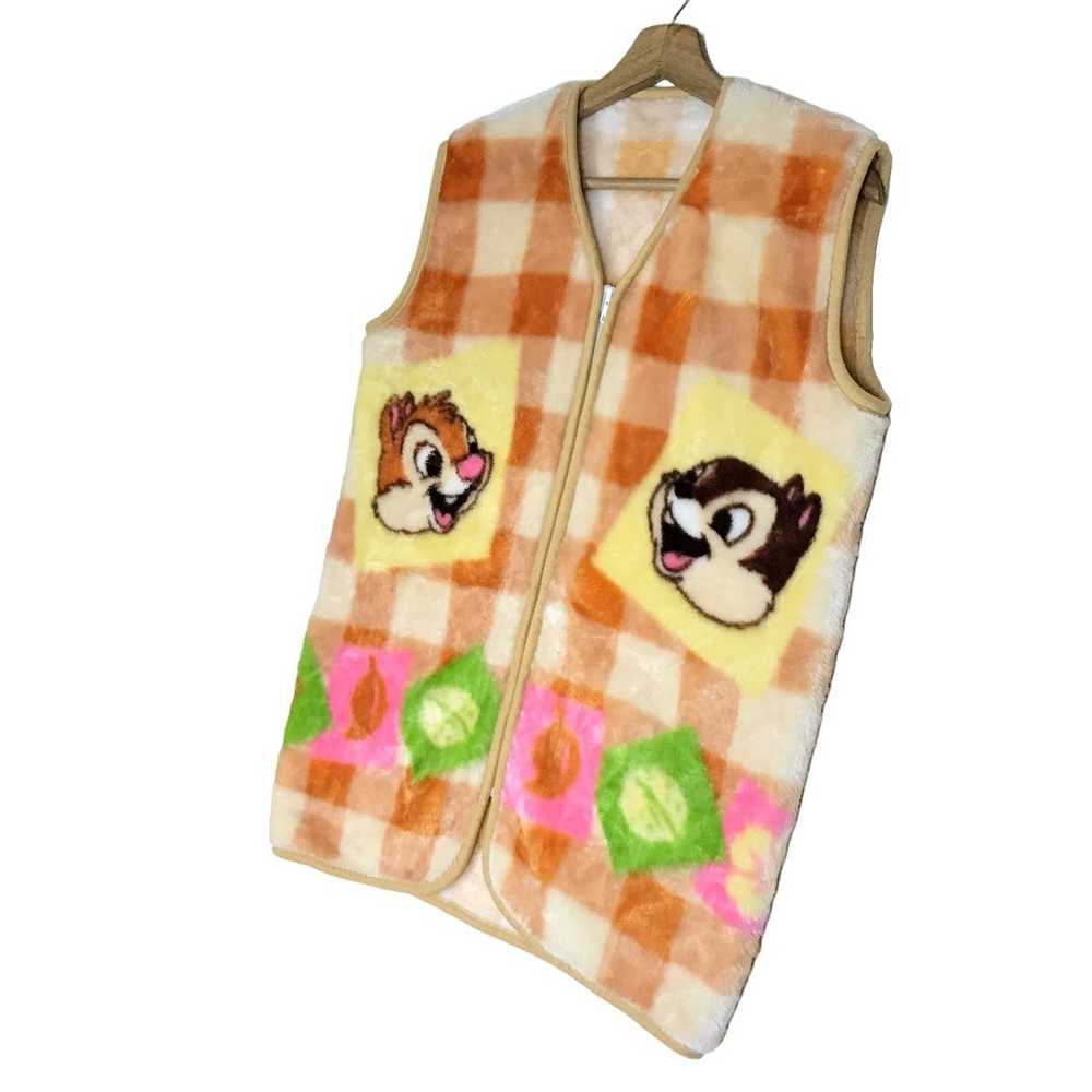 Disney Vintage Y2K Chip n Dale Zip Up Fleece Vest - image 5