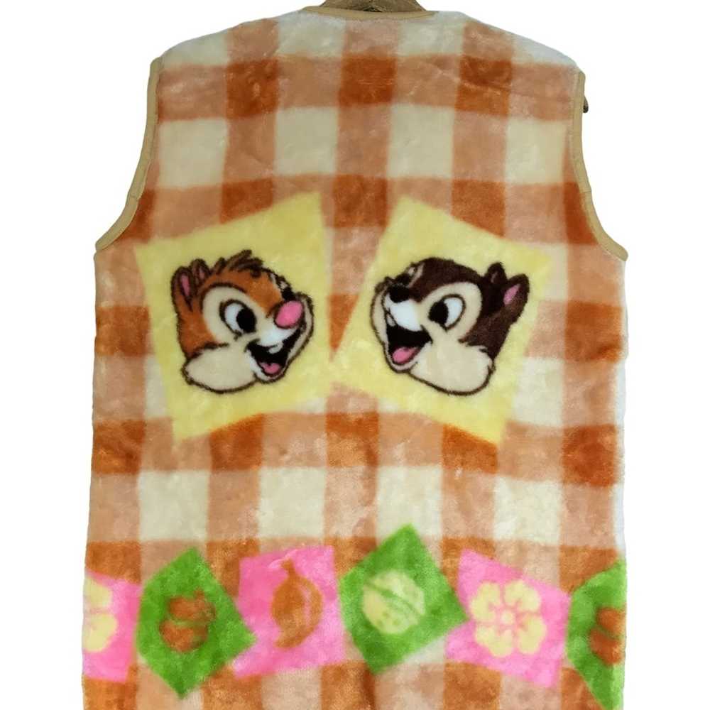 Disney Vintage Y2K Chip n Dale Zip Up Fleece Vest - image 7