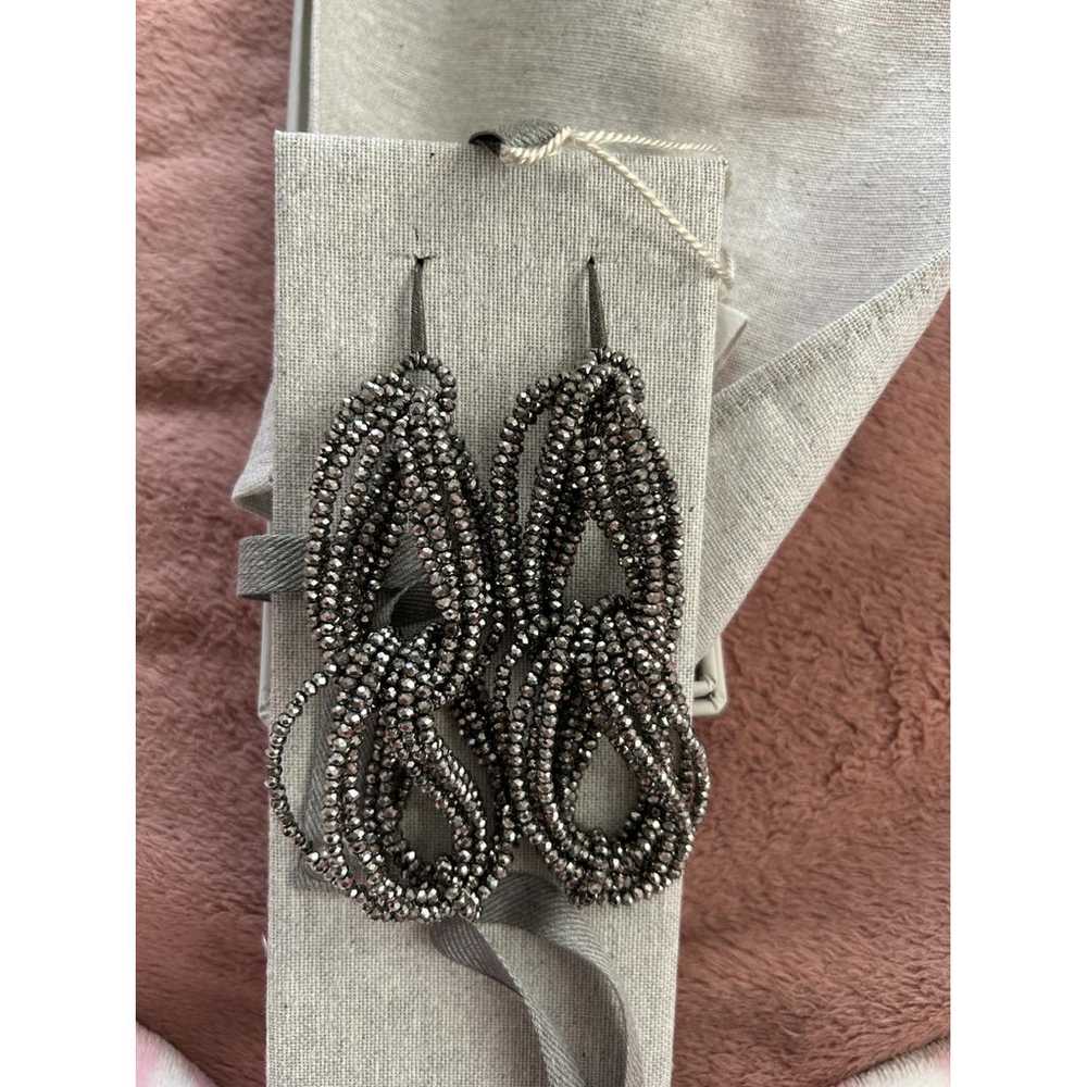 Brunello Cucinelli Silver earrings - image 4
