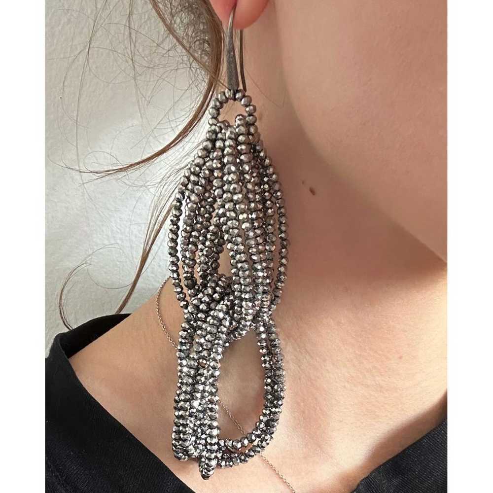 Brunello Cucinelli Silver earrings - image 6