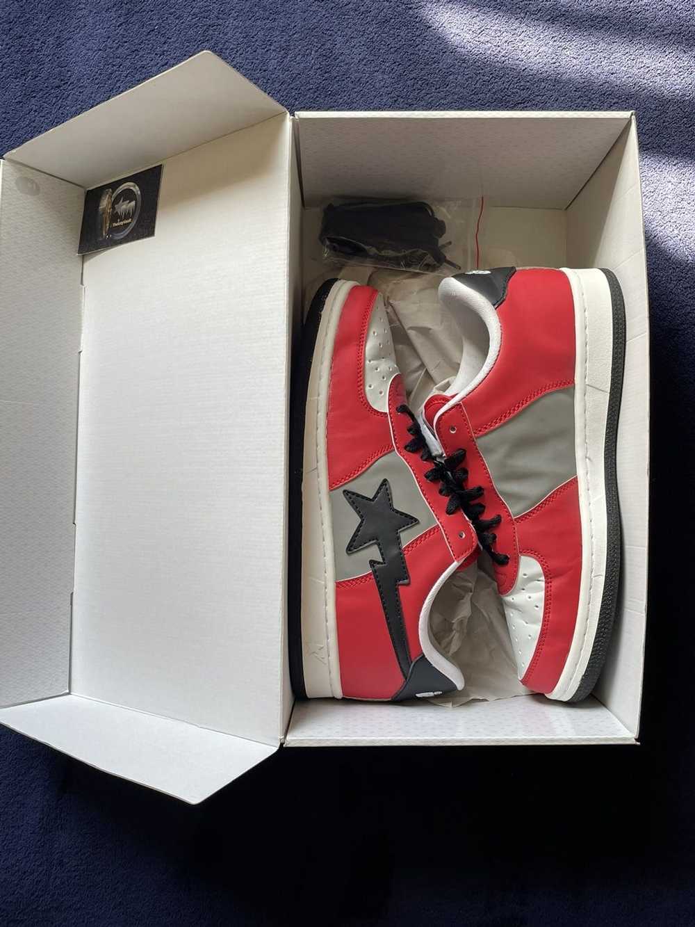 Bape Bape OG Red/Gray/ Sk8stas RARE - image 8