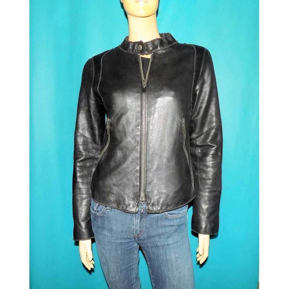 Armani Jeans Leather short vest - image 2