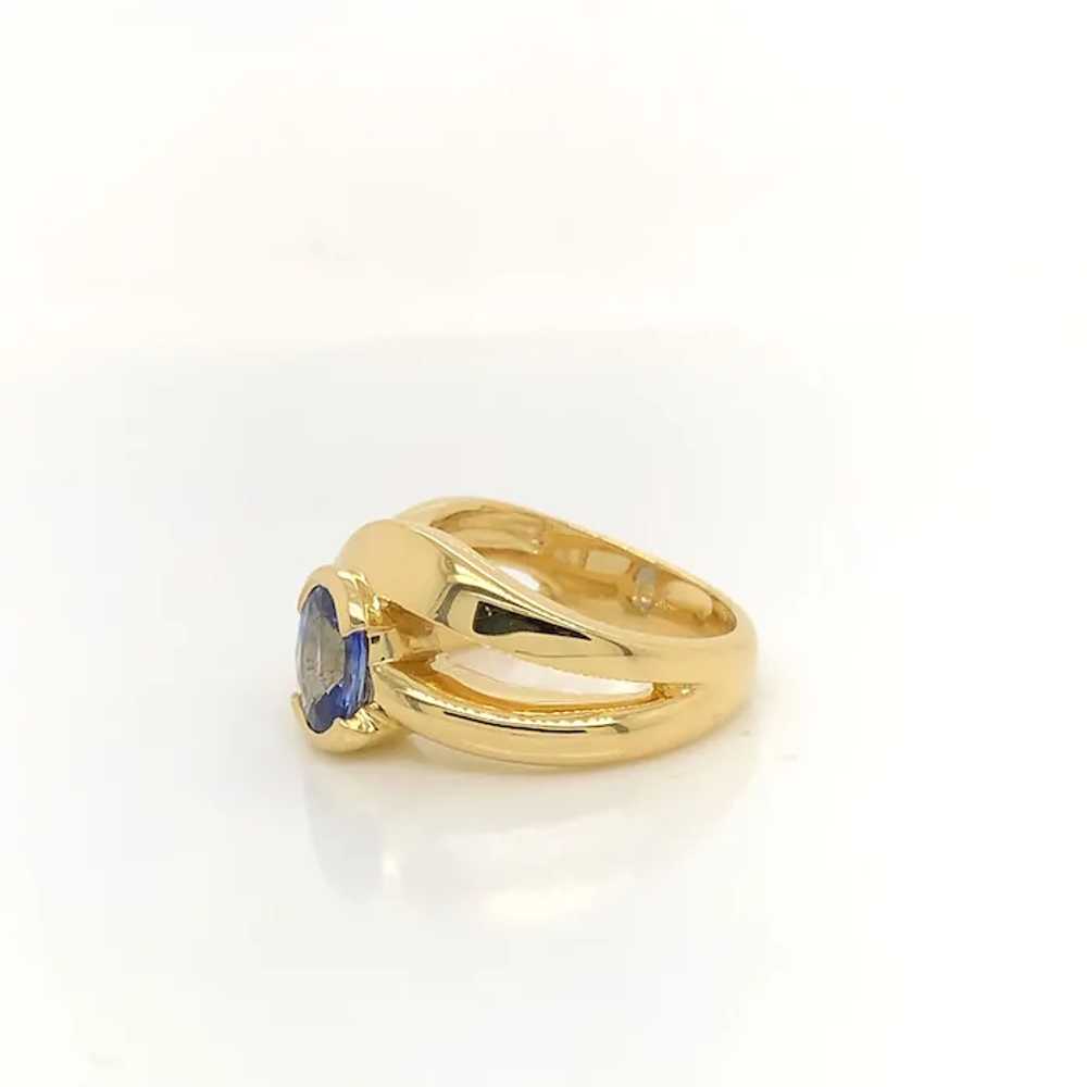 Sapphire Bezel Set Ring - image 3