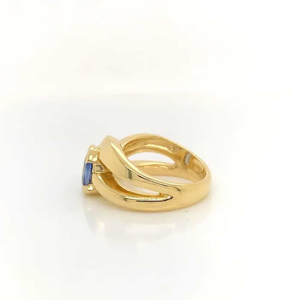 Sapphire Bezel Set Ring - image 4
