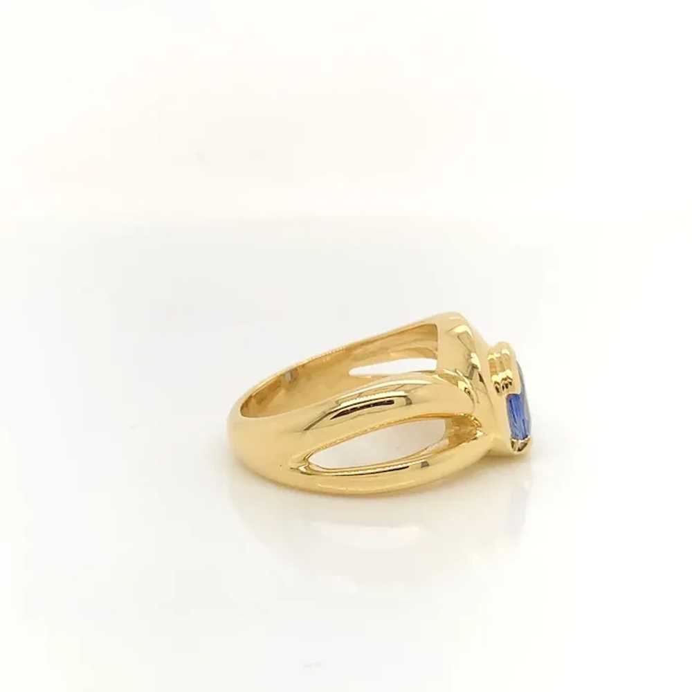 Sapphire Bezel Set Ring - image 6
