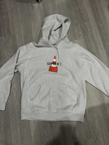 Men's Supreme Traffic Cone Red Hoodie Sweatshirt Made in