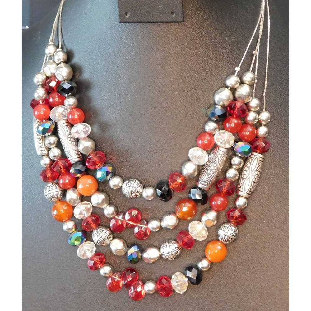 Other Multilayer Glass Glam Necklace - image 1