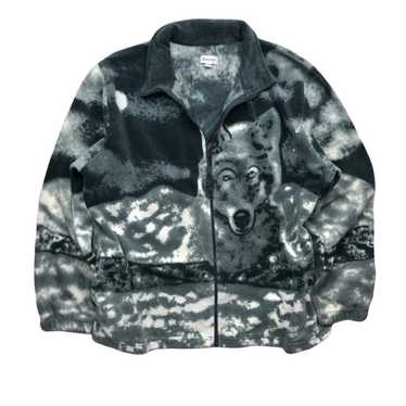 Mens wolf print fleece - Gem