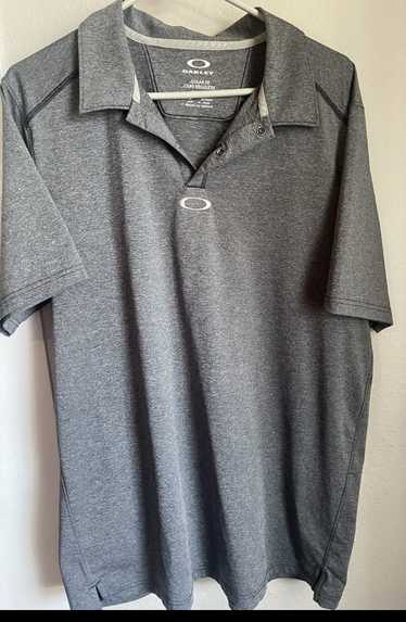 Oakley Mens Oakley Dark Gray Polo Reg Fit Size Med