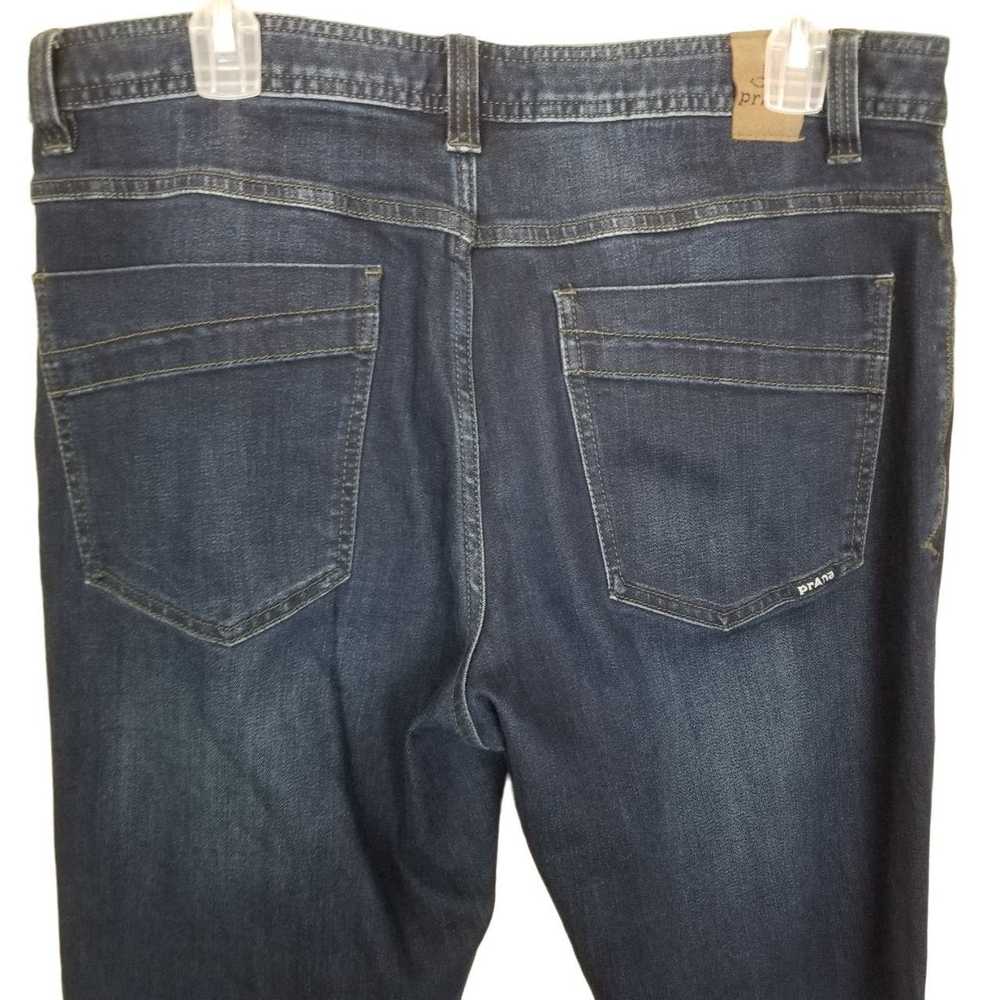 Prana Prana 33X32 Dark Wash Denim Slim Fit Straig… - image 8