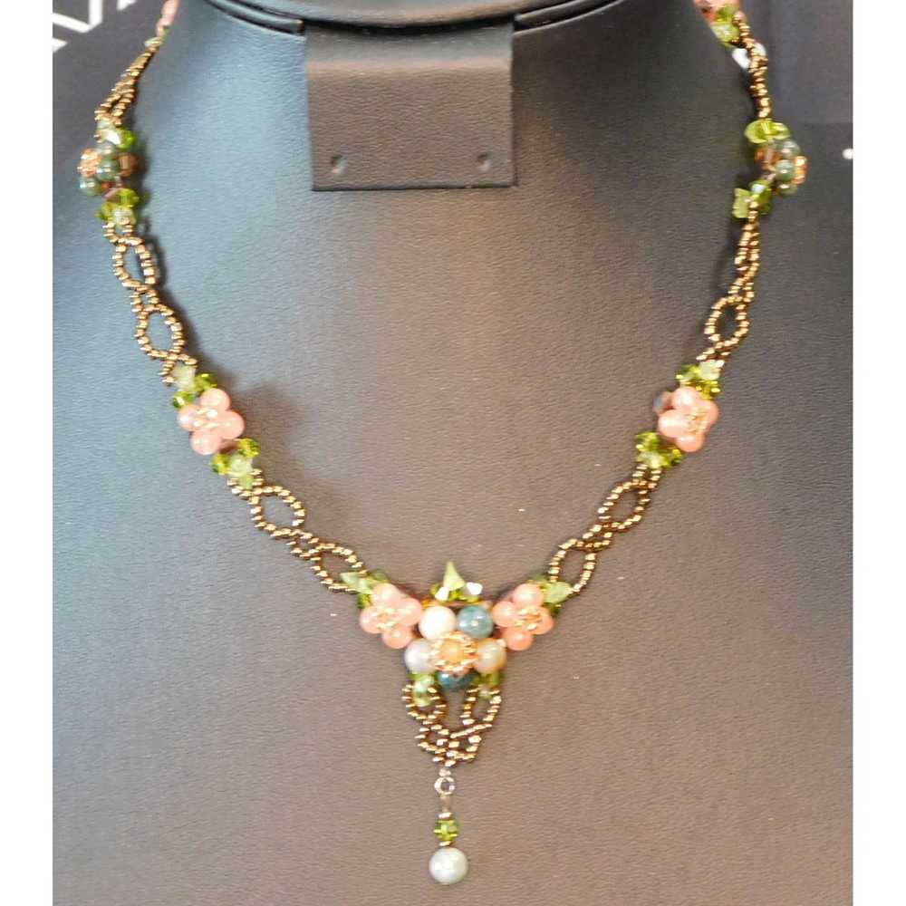Handmade Handmade Glass Fairy Flower Necklace - image 1