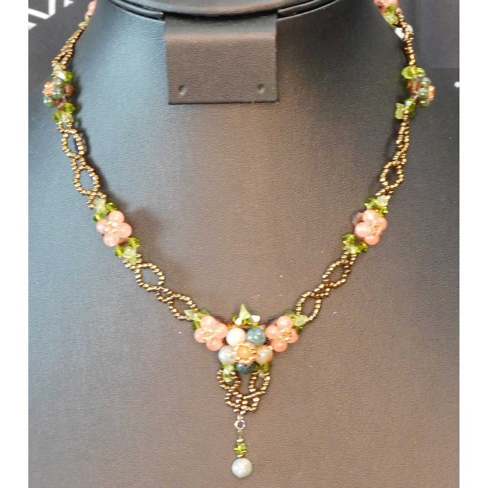 Handmade Handmade Glass Fairy Flower Necklace - image 3