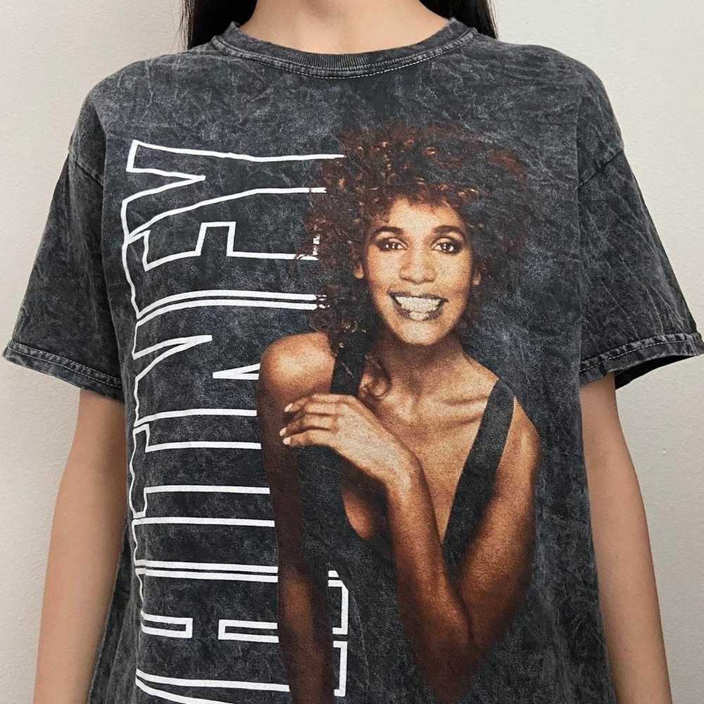 Rap Tees Whitney Houston Rap Tee Graphics Grey Sh… - image 1