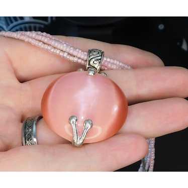 Other Premier Designs Pink Cat Eye Pendant Neckla… - image 1