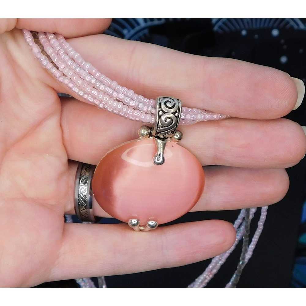 Other Premier Designs Pink Cat Eye Pendant Neckla… - image 2