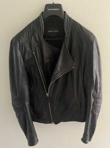 Emporio Armani Emporio Armani lamb leather jacket