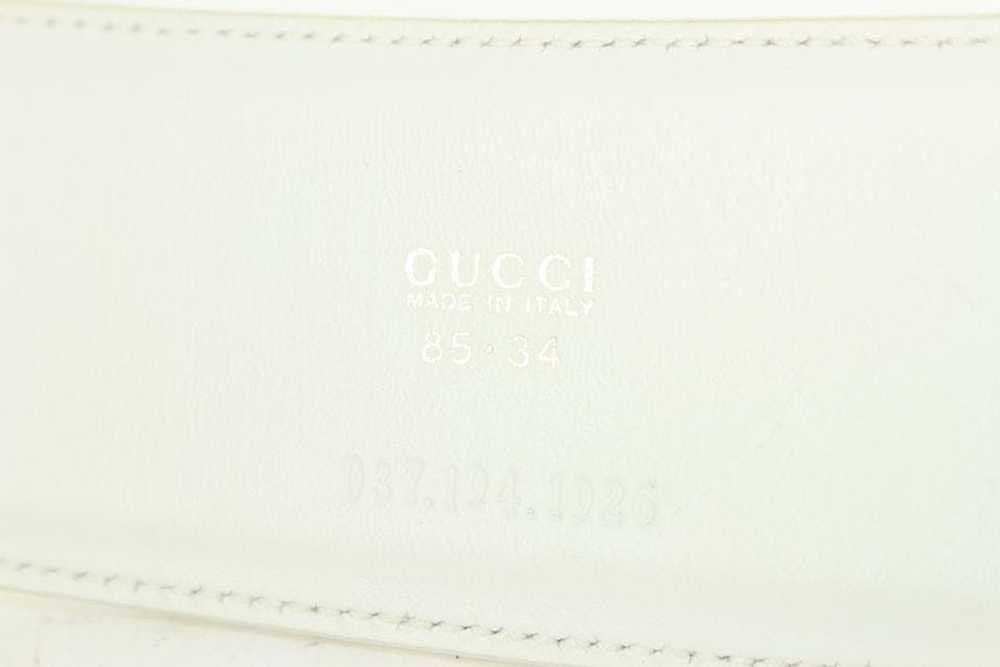 Gucci Gucci White Horsebit Logo Waist Belt 921gk70 - image 10