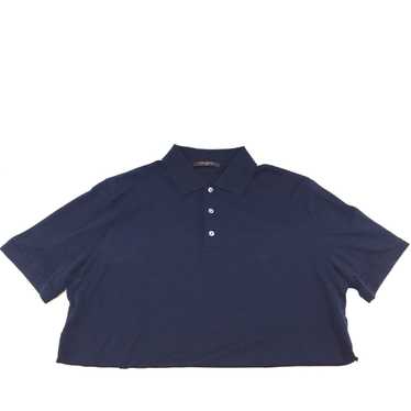 Vintage Louis Castell Tan Long Sleeve 1/2 Button Golf Polo Shirt